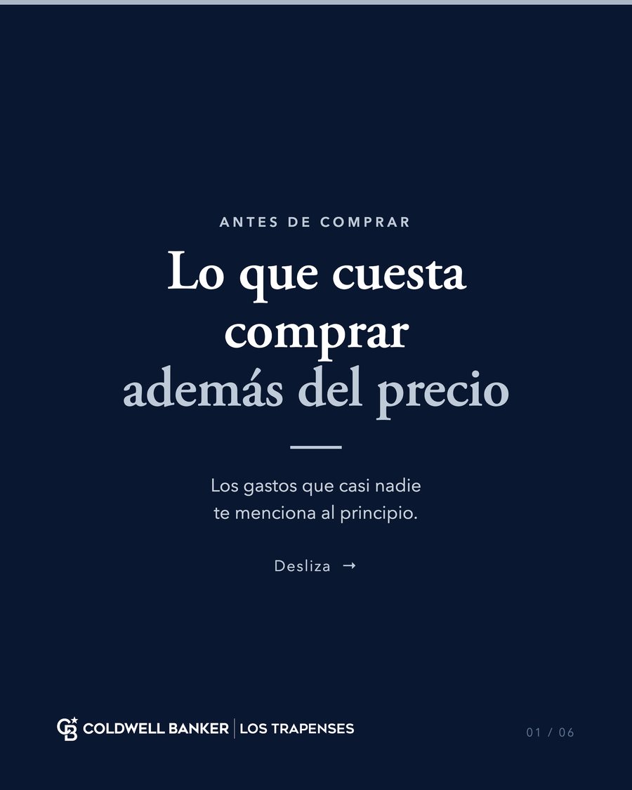 Carrusel sobre los costos de comprar una propiedad además del precio