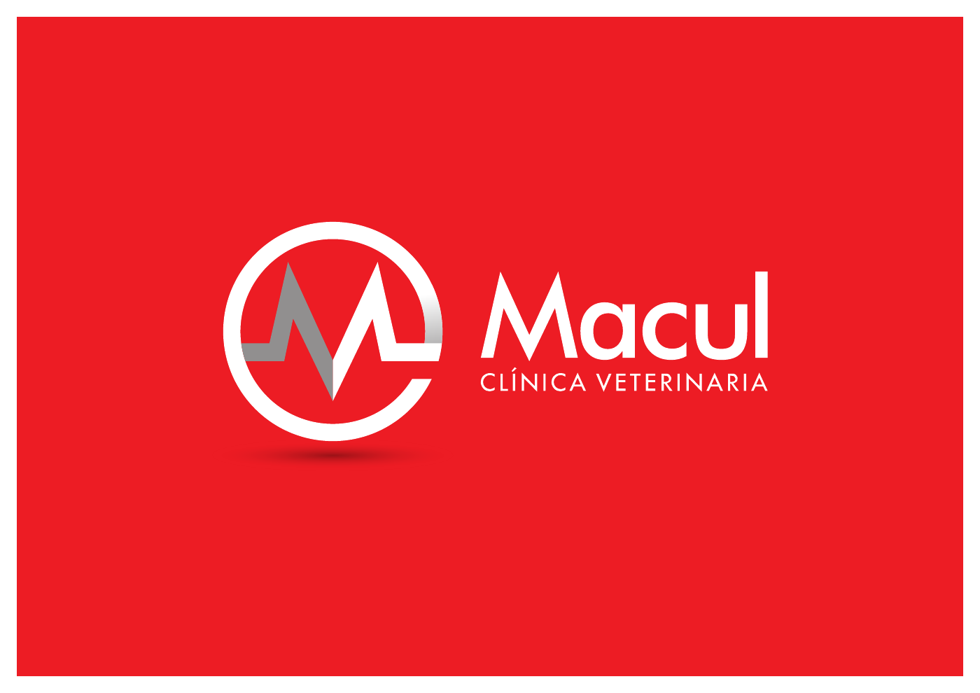Nueva identidad de Macul: símbolo circular con una M y nombre de la clínica sobre fondo rojo